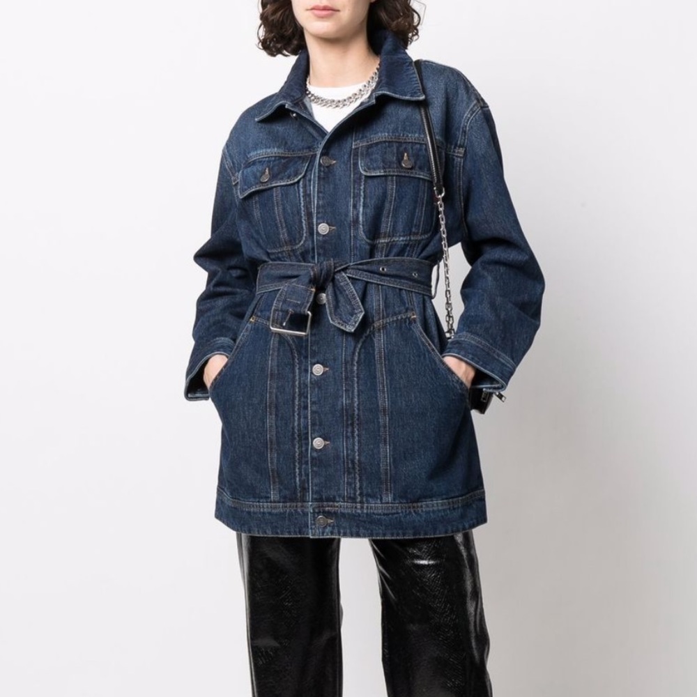 DIESEL De-Flaminia Belted Denim Jacket